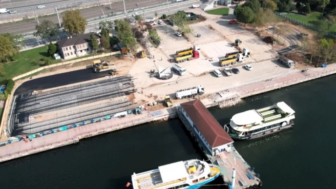 Kocaeli'de 1 Mart Vapur İskelesi Otoparkı yüzde 85 tamam