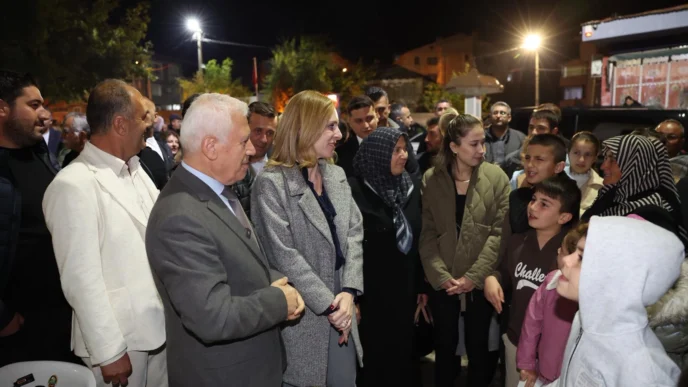 Bursa Gürsu'dan Başkan Bozbey'e havai fişeklerle karşılama