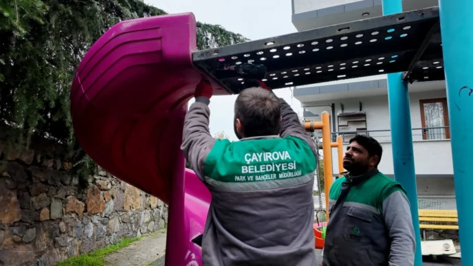 Kocaeli Çayırova’da iki park daha yenileniyor