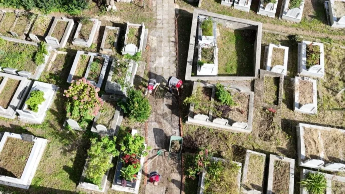 Ordu'da mezarlıkların bakımını unutulmuyor