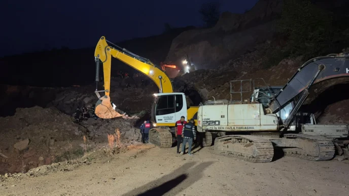 Ordu Fatsa'da taş ocağında göçük!
