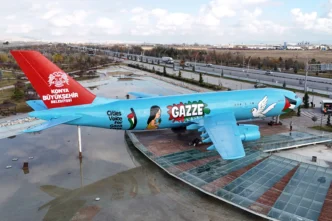 Konya'ya gelenler 'Gazze' mesajıyla karşılanıyor