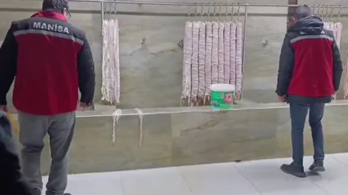 Manisa'da 4 milyon TL'lik bozulmuş kokoreçe imha!