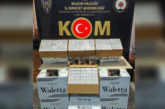 Bilecik'te 100 bin bandrolsüz makaron ele geçirildi