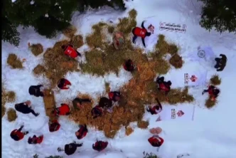 Ilgaz Dağı’na yüzlerce kilo yem bırakıldı