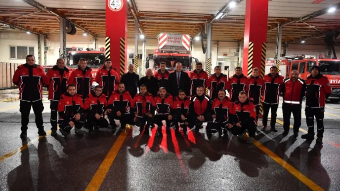 Kayseri itfaiyesinden gurur dolu tablo
