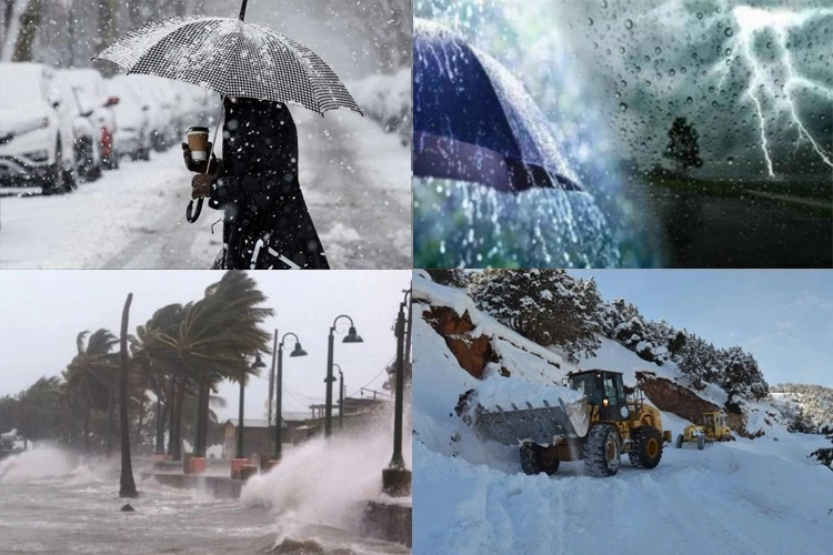 Meteoroloji'den kuvvetli yağış, kuvvetli rüzgar, fırtına, kar uyarısı