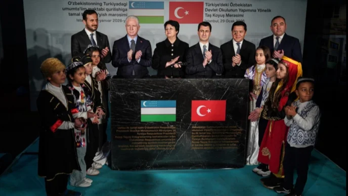 Türkiye’deki Özbekistan Devlet Okulu’nun yapımına yönelik 'Taş Koyuş' merasimi düzenlendi