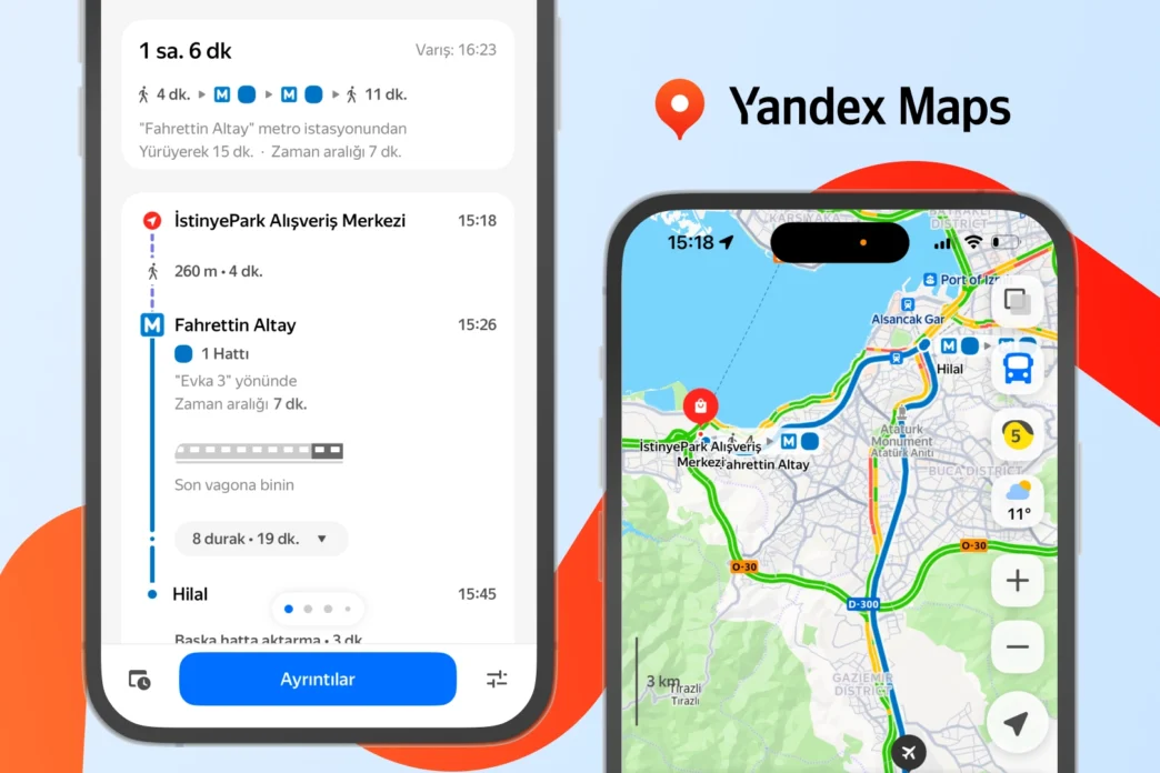 Yandex Maps, en uygun metro vagonu öneriyor
