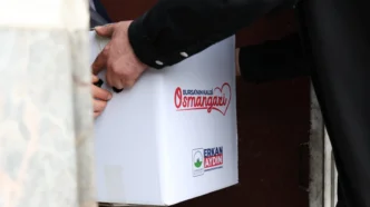 Bursa Osmangazi'de ihtiyaç sahiplerine erzak desteği