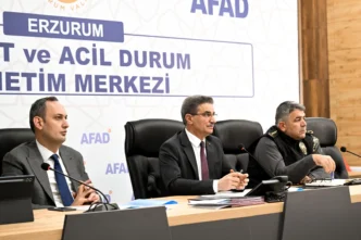 Erzurum’da yoğun kar: Bin 167 mahalle yolu kapalı