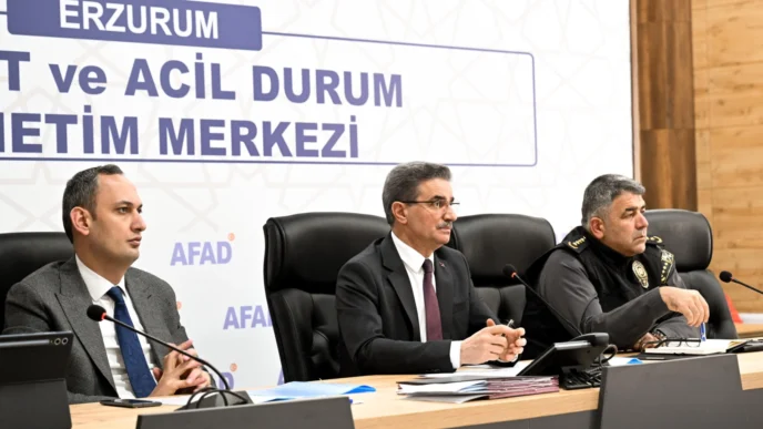 Erzurum’da yoğun kar: Bin 167 mahalle yolu kapalı