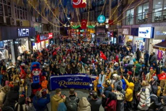 Gebze'de Ramazan'a özel 'Fener Alayı'