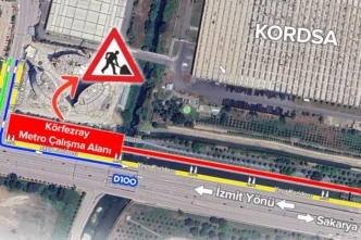 Kocaeli’de ulaşımda geçici ara çalışması