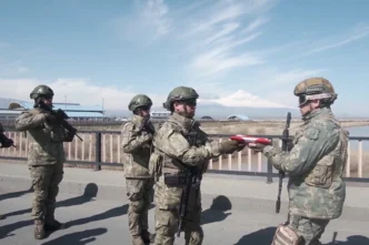 Nahçıvan askerleri tatbikat için Türkiye’de