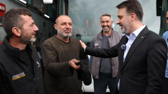 Bursa'da Başkan Vekili Biba'dan emekçilere 1 Mayıs ziyareti