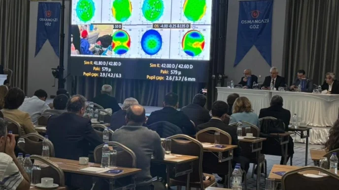 Bursa’da 50 profesörden canlı göz ameliyatı şovu