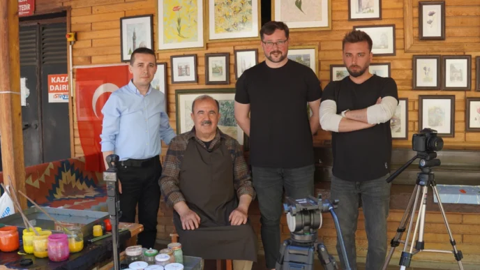 Bursa İznik'te suya yazılan sanat ile yarım asır