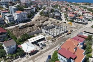 Dikili’nin yeni itfaiye binasında yüzde 30 tamamlandı