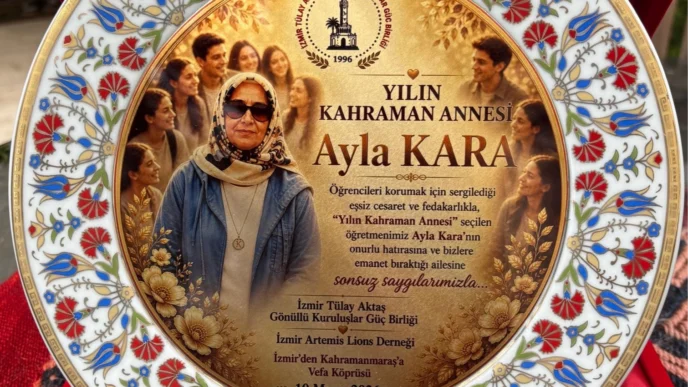 Kahraman öğretmen Ayla Kara’ya 'yılın annesi' ödülü