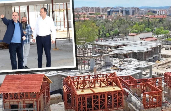 Konya’da Mevlevi Dergahı inşaatı hızla sürüyor