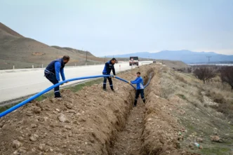 Malatya Yazıhan'da içme suyu hattı yenileniyor