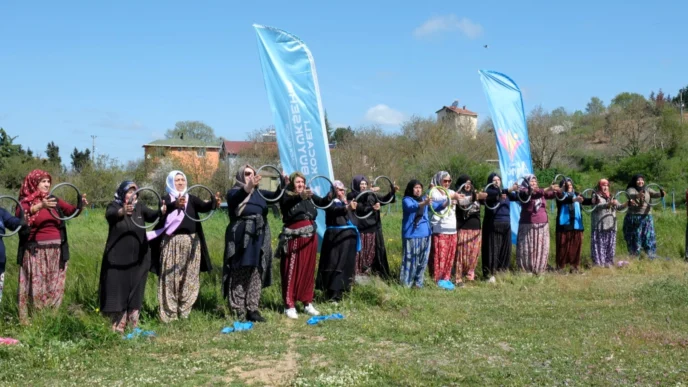 Şalvarlı sporla sağlıklı yaşama renkli farkındalık