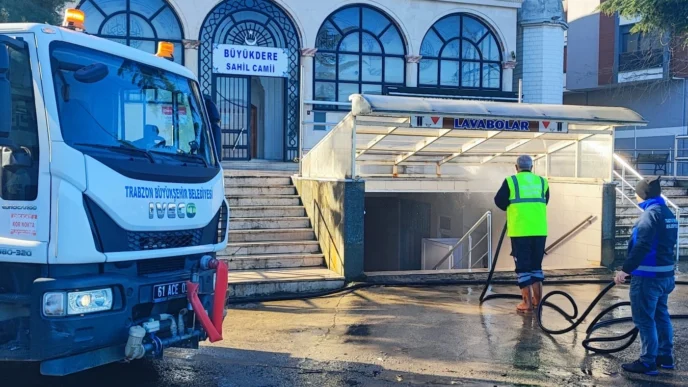 Trabzon’da bayram öncesi temizlik seferberliği