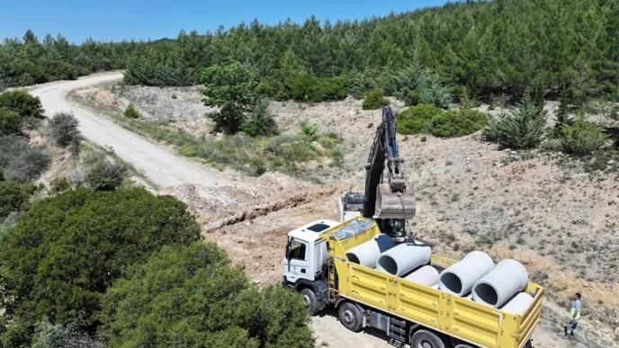 Denizli’de 4 ilçeyi birbirine bağlayan yolda çalışmalar başladı