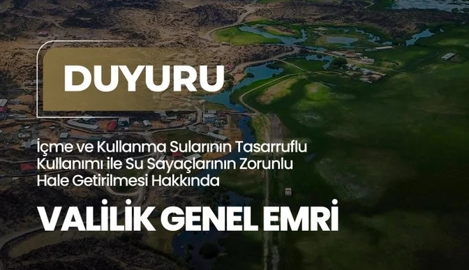 Iğdır’da su tasarrufu için yeni dönem... Su sayacı zorunlu hale getirildi
