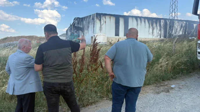 Keşan’da katı atık bertaraf tesisinde yangın