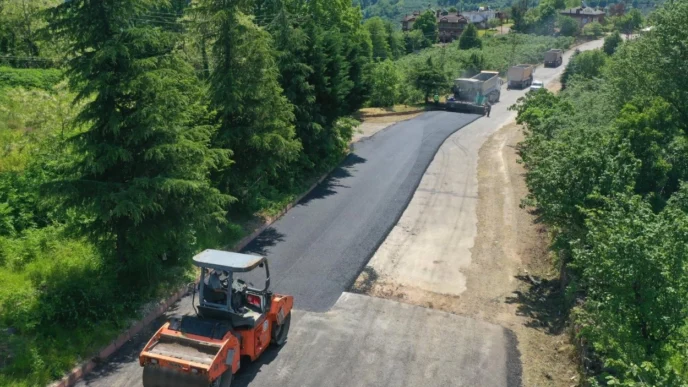 Ordu’da Çatalpınar Göller Mahallesi yolu asfaltlandı