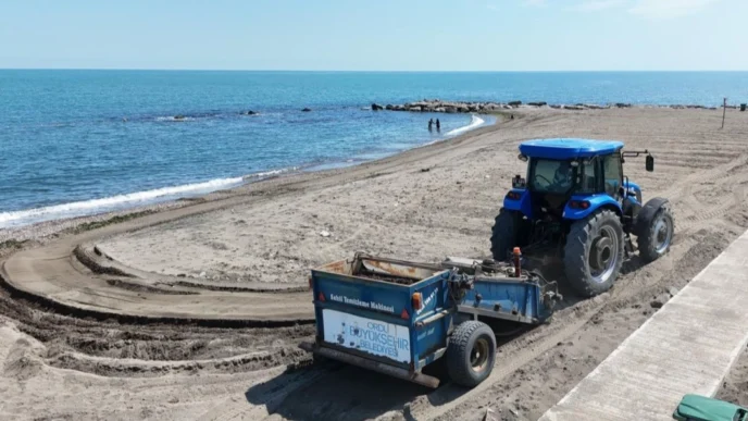 Ordu’da plajlar pırıl pırıl hazırlanıyor