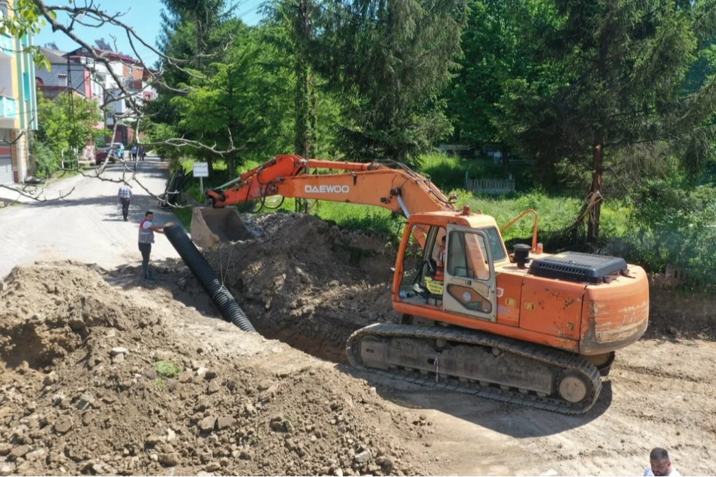 Ordu Korgan’da yağmur suyu hattı çalışması başlattı