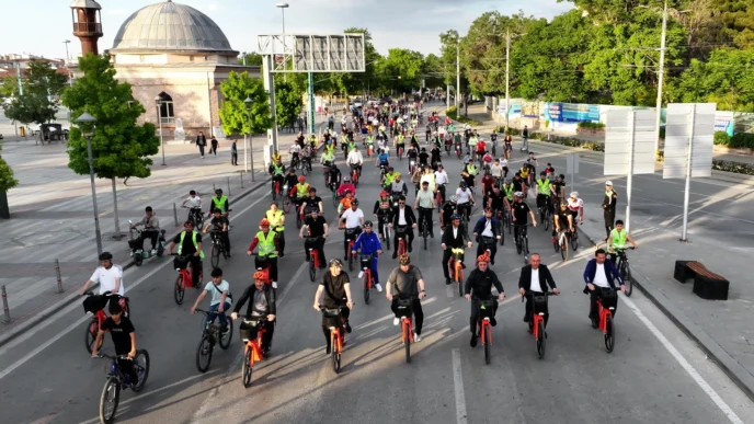 Konya'da 28 ilçede eş zamanlı pedal çevrildi