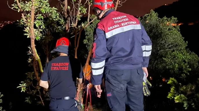 Trabzon'da itfaiye ve AFAD’dan kurtarma operasyonu