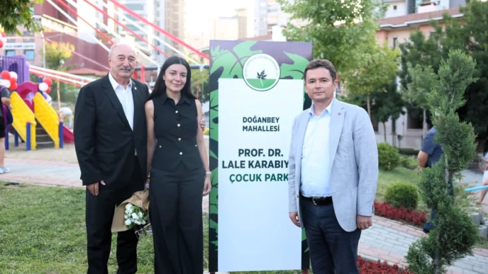 Bursa Osmangazi’de Lale Karabıyık’ın adı çocuk parkında yaşatılıyor