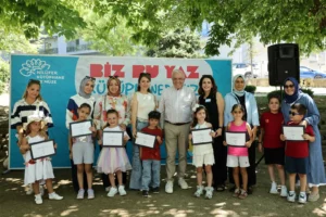 Nilüferli çocuklar okula kütüphanelerde hazırlandı