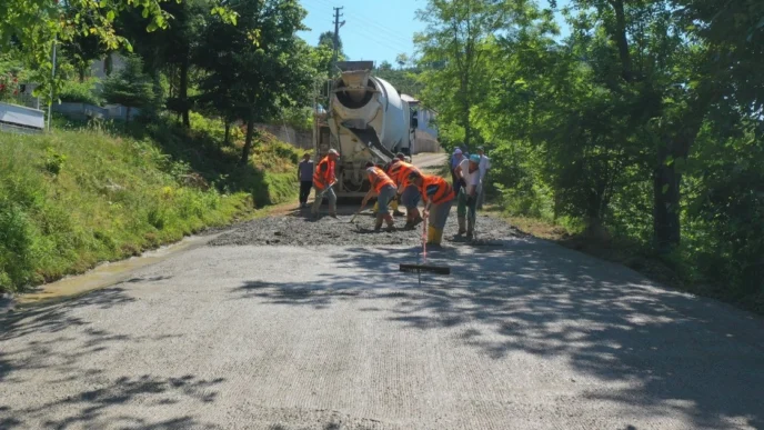 Ordu'da yarım asırlık yol sorunu çözülüyor