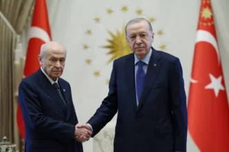 Cumhurbaşkanı Erdoğan, Bahçeli'yi Külliye'de kabul etti