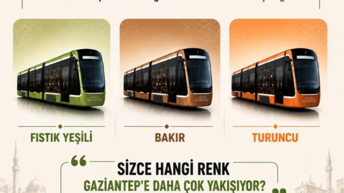 Gaziantepliler tramvay renklerini kendileri netleştirecek